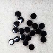 5MM ROUND CABOCHON FLAT BLACK ONYX(20PCS/BAG)